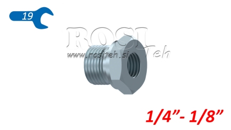 ADAPTATOR HIDRAULIC MASCUL-FEMEIE 1/4-1/8