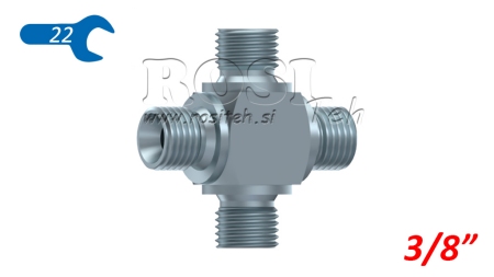 ΥΔΡΑΥΛΙΚΟΣ Τ ΤΥΠΟΣ BSP ΑΝΔΡΙΚΟΣ ΣΤΑΥΡΟΣ 3/8