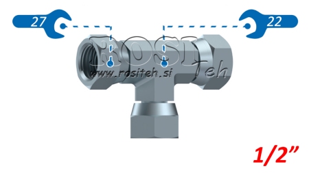 HIDRAVLIČNI T KOM VRTLJIVA MATICA BSP 1/2