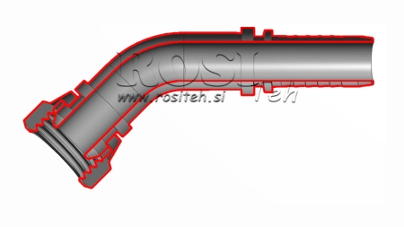 ΥΔΡΑΥΛΙΚΗ ΣΥΝΔΕΣΗ BSP ΘΗΛΥΚΟ ΕΛΒΟ 45° DN19-3/4