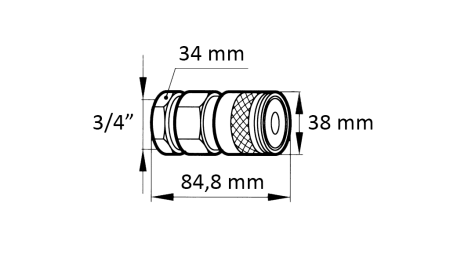 ΓΡΗΓΟΡΟΣ ΣΥΝΔΕΣΜΟΣ ΕΚΣΚΑΦΕΑ FFH ΘΗΛΥΚΟΣ 3/4 38MM