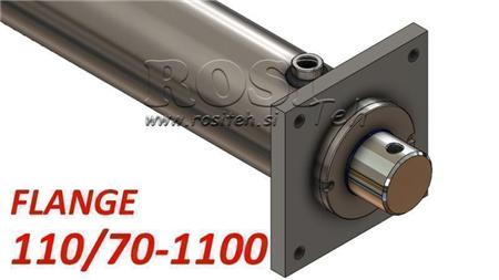 υδραυλικός κύλινδρος με πλάκα στήριξης 110/70-1100