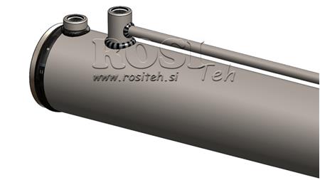 HYDRAULISYLINTERI HALKOMAKONEESEEN KIINNITYSLEVYLLÄ100/60-1050 - YLÄLIITÄNTÄ