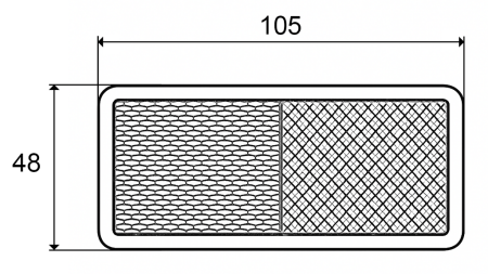 ΟΡΘΟΓΩΝΙΟΙ ΑΝΑΚΛΑΣΤΗΡΕΣ ΠΟΡΤΟΚΑΛΙ 105X48 (10ΤΕΜ)