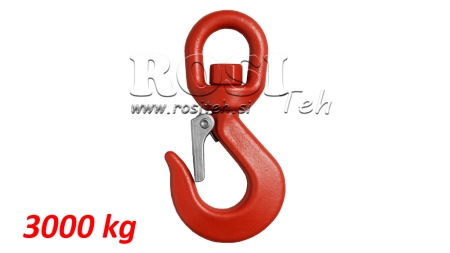 SWIVEL HOOK WITH EYE 3000 KG