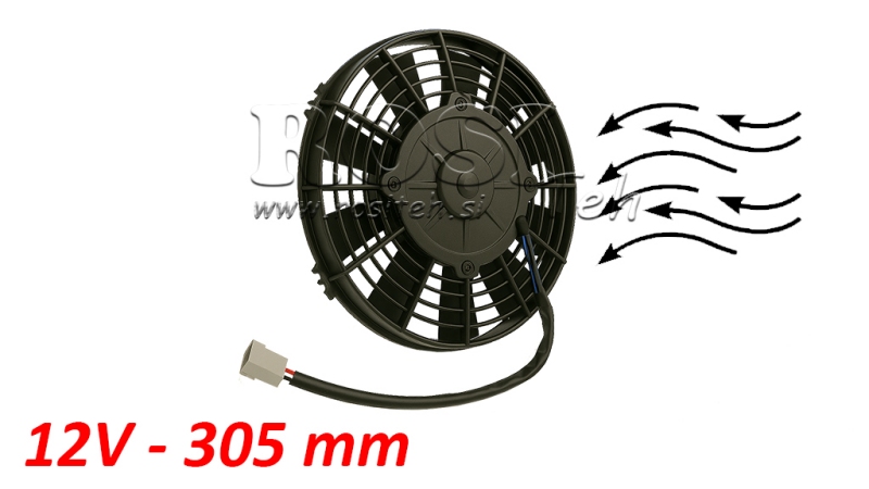 AXIÁLNÍ VENTILÁTOR 305MM PUSH 12V