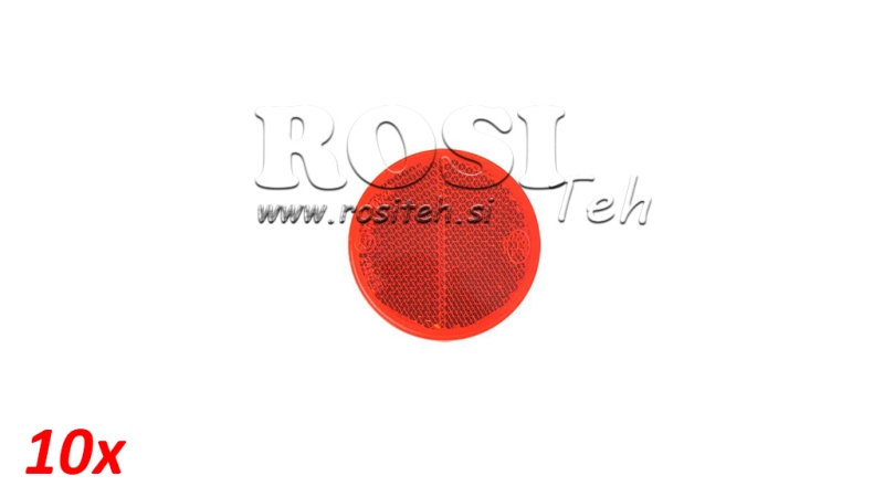 RONDE REFLECTOR Φ 60 ROOD (10STUKS)
