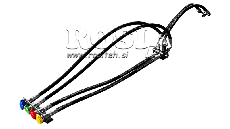 MANUELL DISTRIBUTIONSVENTIL MED SLANGAR FÖR TRAKTOR TIPPCYLINDER UTGÅNG DF-6/2 60LIT/MIN