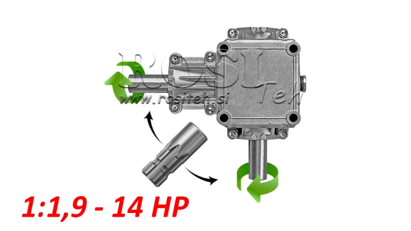 ΓΩΝΙΑΚΟ ΚΙΒΩΤΙΟ PTO 1:1.9 (14HP-10KW)