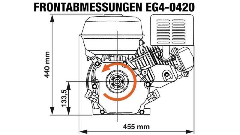 silnik benzynowy EG4-420cc-9.6kW-13.1HP-3,600 RPM-H-KW25x88.5-ręczny start