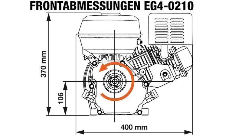 κινητήρας βενζίνης EG4-200cc-5.10kW-3,600 RPM-H-KW20x53-χειροκίνητη εκκίνηση