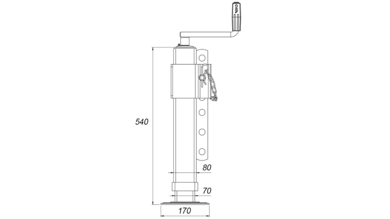 VERSTELLBARE SCHRAUBENSTÜTZE 380mm - 1.200kg