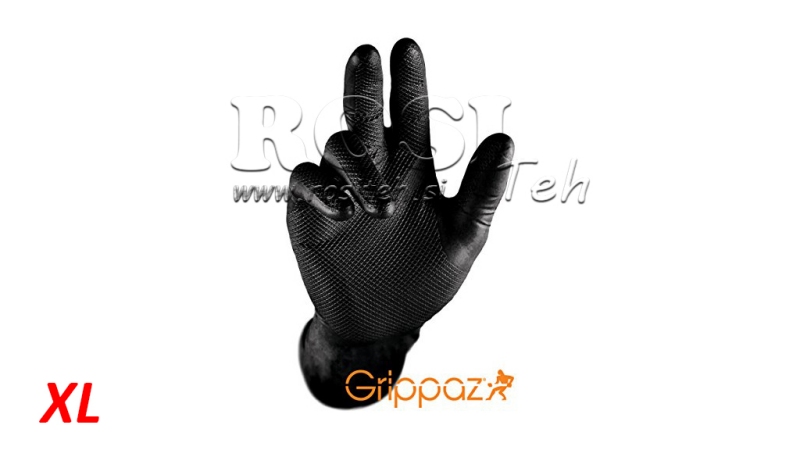 NITRILHANDSKAR GRIPPAZ SVART 50/1 - XL