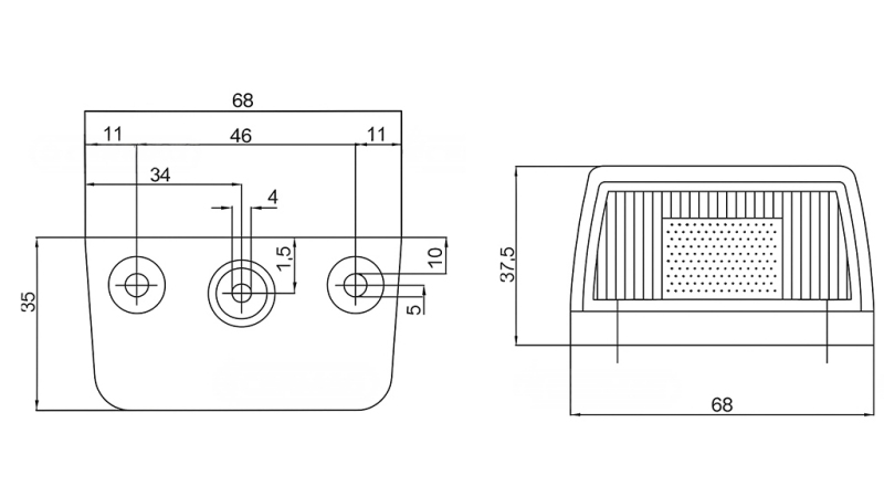 REGISTRERINGSPLÅTSBELYSNING 12/24V - LED