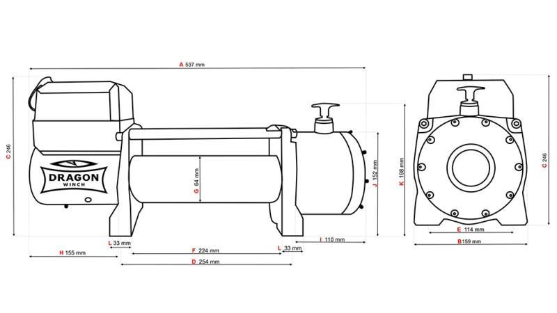 ΗΛΕΚΤΡΙΚΟ ΜΗΧΑΝΙΣΜΟ ΣΥΡΜΑΤΟΣ 12 V DWM 13000 HD - 5897 kg - ΣΥΝΘΕΤΙΚΟ ΣΥΡΜΑ