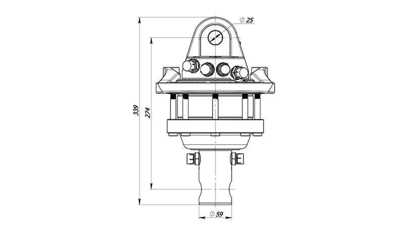 ΥΔΡΑΥΛΙΚΟΣ ΡΟΤΑΡΑΣ 4500/2500 KG ΜΕ ΑΞΟΝΑ