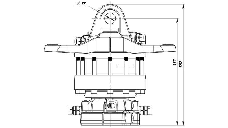 ΥΔΡΑΥΛΙΚΟΣ ΡΟΤΑΡΑΣ 10000/5000 KG ΜΕ ΦΛΑΝΤΖΑ 2PR