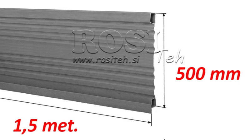 BORDWAND FÜR KIPPERANHÄNGER 1,5m-HÖHE 500mm