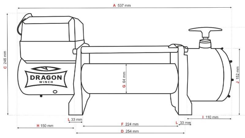ΗΛΕΚΤΡΙΚΟΣ ΓΕΡΑΝΟΣ 24 V DWT 14000 HD - 6350 kg