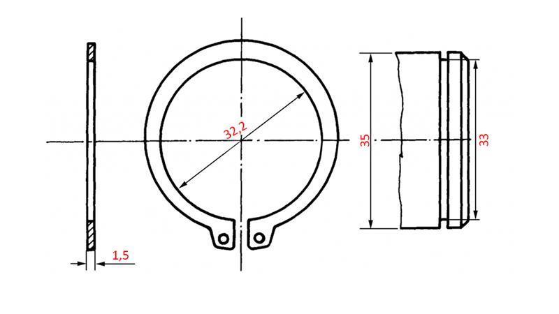 ΡΟΔΑ DIN 471 ALPA Z38x1.75