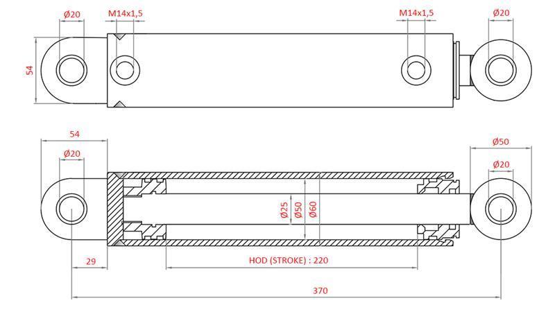 ΥΔΡΑΥΛΙΚΟΣ ΚΥΛΙΝΔΡΟΣ ΔΙΕΥΘΥΝΣΗΣ FIAT-NEW HOLLAND OEM-87521950, 47582858