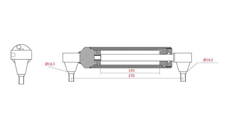 ΥΔΡΑΥΛΙΚΟΣ ΚΥΛΙΝΔΡΟΣ ΔΙΕΥΘΥΝΣΗΣ MASSEY FERGUSON OEM-3401241M91, 0011404U91, 168009M92, 183179M91, 185