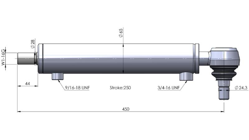 HYDRAULISK STYRNINGSCYLINDER FALL OEM-231008A1