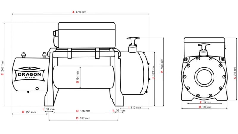 12 V ΗΛΕΚΤΡΙΚΟΣ ΓΑΤΖΟΣ DWM 10000 HD - 4536 kg