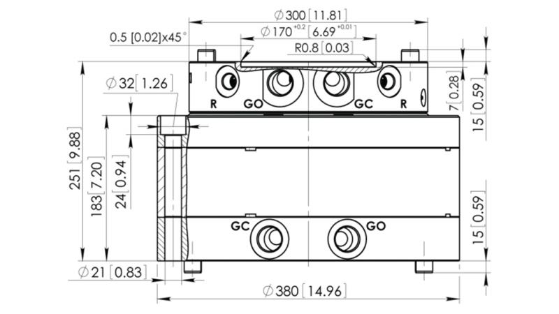 ΥΔΡΑΥΛΙΚΟΣ ΡΟΤΑΤΟΡΑΣ CPR15-01 55000/15000 KG
