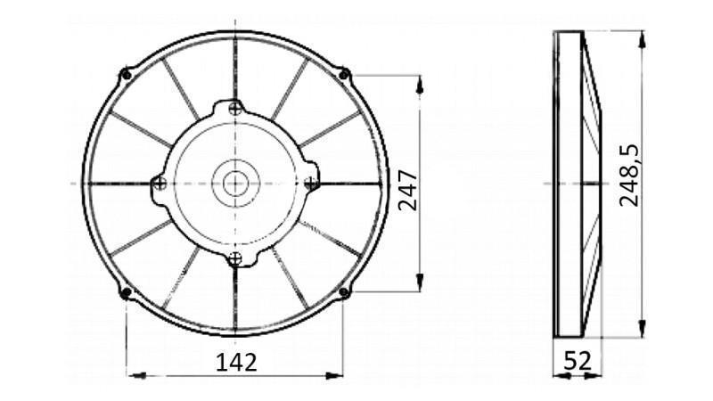 ΑΞΟΝΙΟΣ ΑΕΡΑΣ 255mm ΤΡΑΒΗΓΜΑ 12V