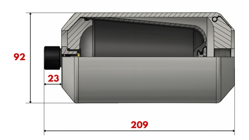 ΥΔΡΑΥΛΙΚΟΣ ΑΚΟΥΜΠΛΑΤΟΡΑΣ 0.7 LIT - M18X1.5