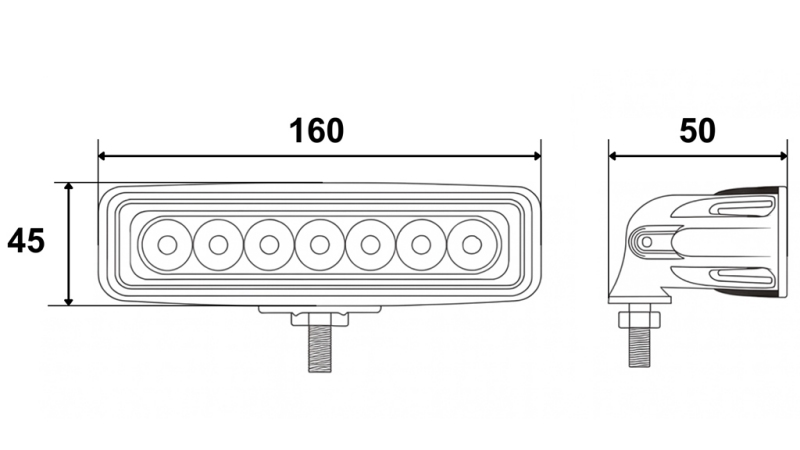 LED PRACOVNÍ SVĚTLO - SVĚTLO 6 LED 18W 12V-24V