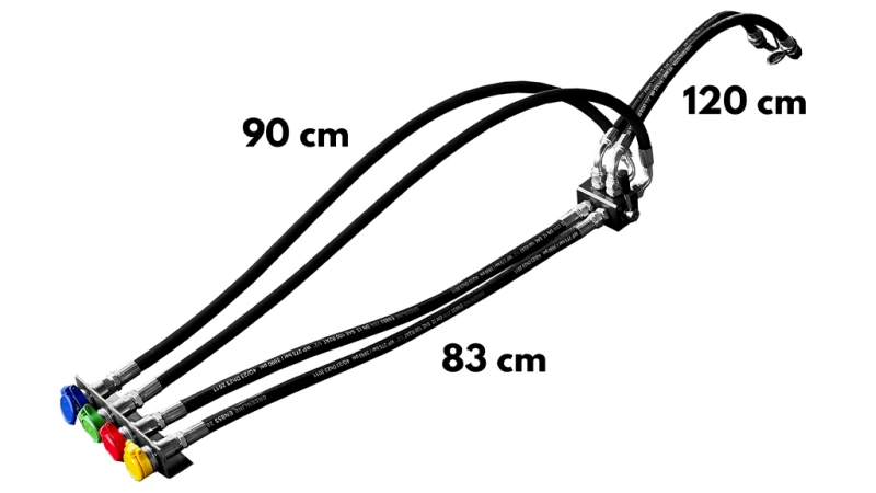 MANUELL DISTRIBUTIONSVENTIL MED SLANGAR FÖR TRAKTOR TIPPCYLINDER UTGÅNG DF-6/2 60LIT/MIN