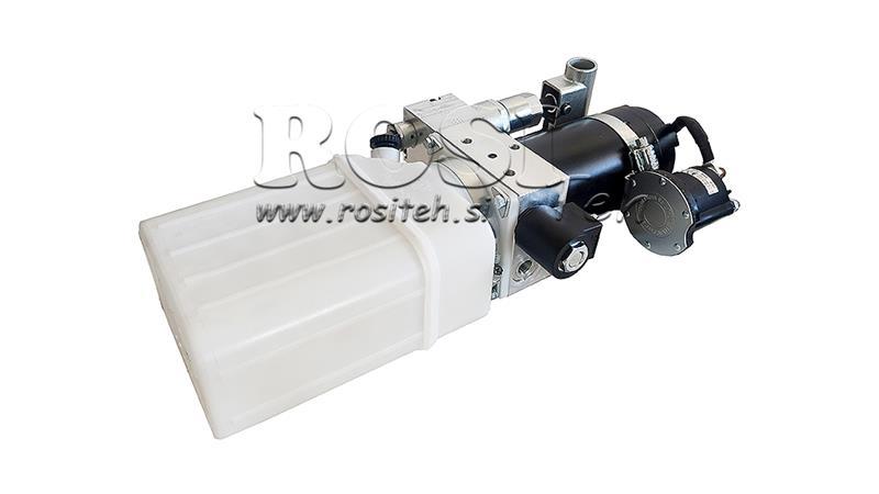 ΜΙΝΙ ΥΔΡΑΥΛΙΚΟΣ ΣΥΝΟΛΟΣ 12V DC - 0.8kW = 0.5cc - 1.5 λίτρα - μονοφασική μονάδα (PVC) με χειροκίνητη αντλία