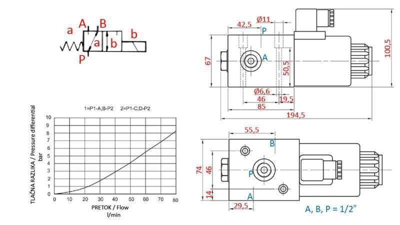 ΒΑΛΒΙΔΑ 3-ΔΡΟΜΩΝ 1/2 12V - 80lit