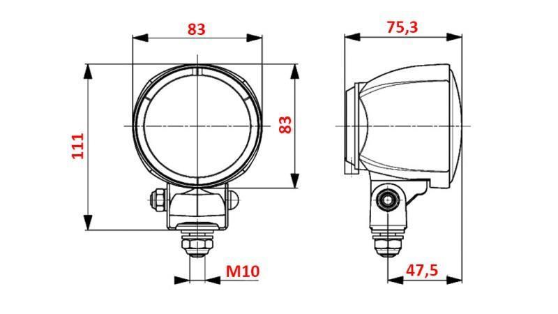 ΦΩΤΙΣΤΙΚΟ ΕΡΓΑΣΙΑΣ ΤΡΑΚΤΕΡ ΣΤΡΟΓΓΥΛΟ H3 HELLA HALOGEN