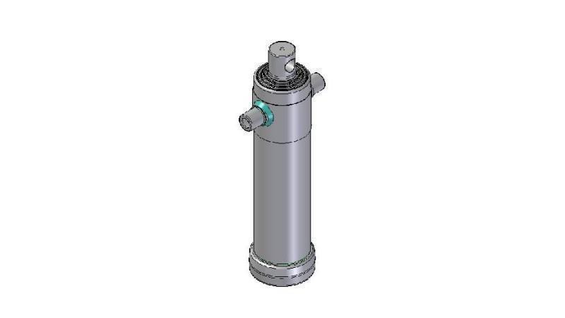3048F -TELESCOPISK CYLINDER STANDARD/HÅL 4 STEG RESA 1710 DIAMETER 124