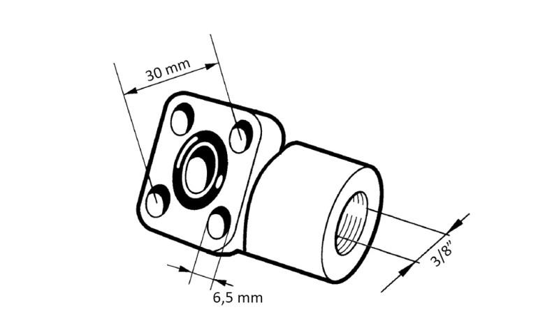 ΣΥΝΔΕΣΜΟΣ ΣΩΛΗΝΑ 3/8 - ΕΥΘΕΙΑ ΦΛΑΓΚΑ BOSCH fi 30