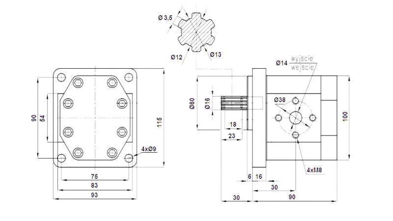 ΥΔΡΑΥΛΙΚΗ ΑΝΤΛΙΑ NSZ 10 - 6 ΔΟΝΤΙΑ 10 CC ΔΕΞΙΑ