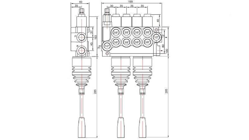 ΚΡΑΤΗΣΗ ΥΔΡΑΥΛΙΚΗΣ ΒΑΛΒΙΔΑΣ 4xP40   2x JOYSTICK