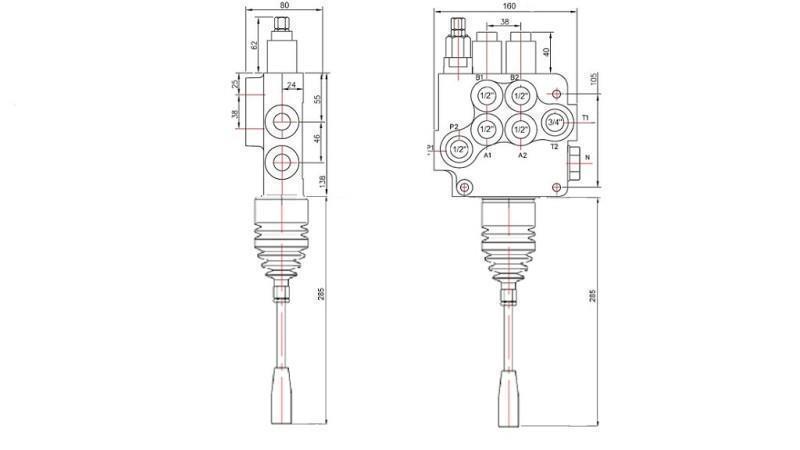 ΥΔΡ. ΒΑΛΒΙΔΑ 2xP80 JOYSTICK