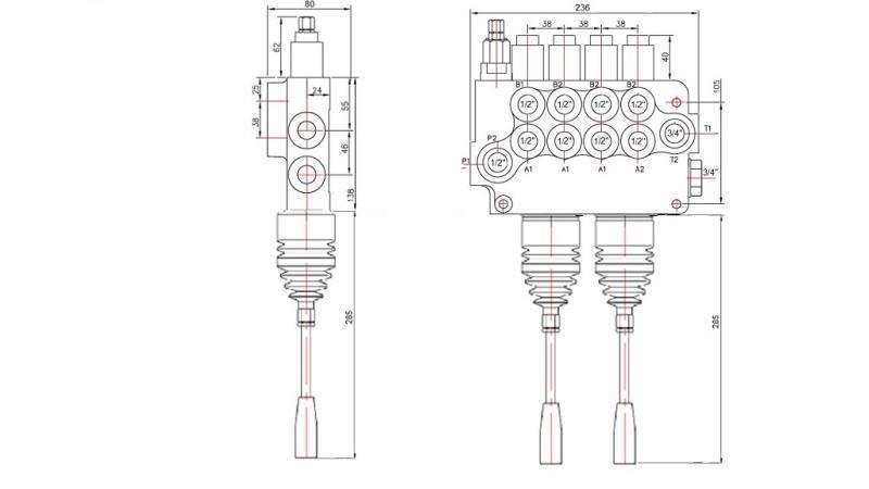 ΚΡΑΤΗΣΗ ΥΔΡΑΥΛΙΚΗΣ ΒΑΛΒΙΔΑΣ 4xP80   2x JOYSTICK