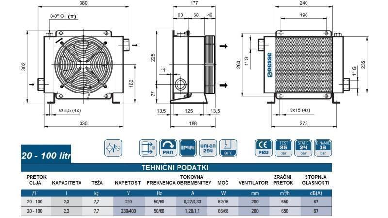 ΨΥΓΕΙΟ ΛΑΔΙΟΥ AC 230V HY01801 20-100 ΛΙΤΡΑ