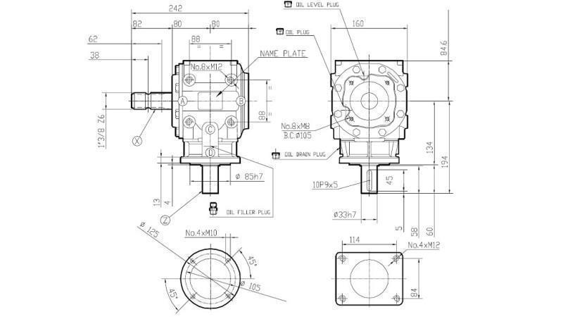 ΓΩΝΙΑΚΟΣ ΜΕΙΩΤΗΣ T-310J 1:3 (30HP-22kW)