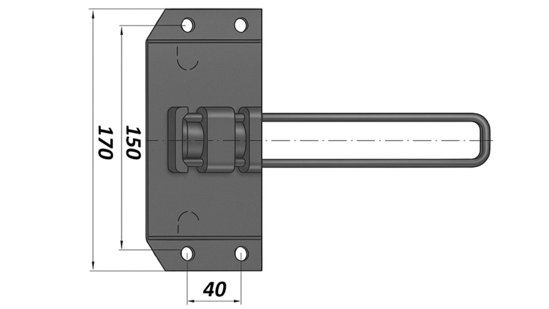 HALTER FÜR METALLKEIL 1.600 KG