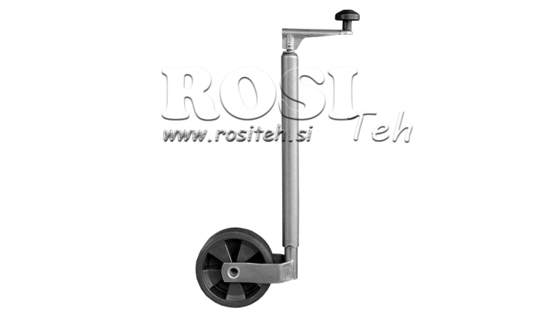 STÜTZFUß FÜR AUTOANHÄNGER MIT RAD 190mm 75kg