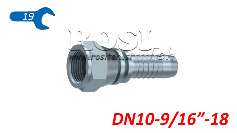 HYDRAULICKÉ SPOJENÍ DKJ JIC74° ŽENSKÝ DN10-9/16”-18