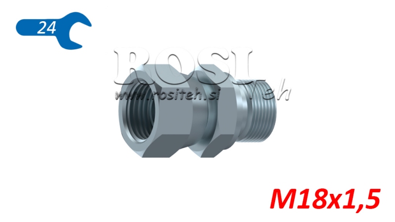 HYDRAULICKÝ DVOJITÝ KONEKTOR OTOČNÁ MATICE M18X1,5