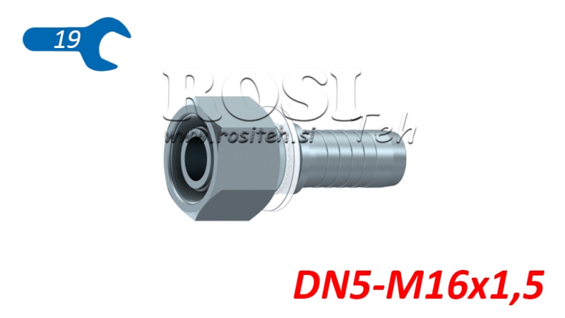 HYDRAULICKÉ PŘIPOJENÍ DKOS 8 S ŽENSKÝM DN5-M16X1,5