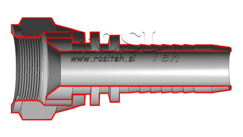 HYDRAULICKÉ SPOJENÍ DKJ JIC74° ŽENSKÝ DN10-3/4”-16